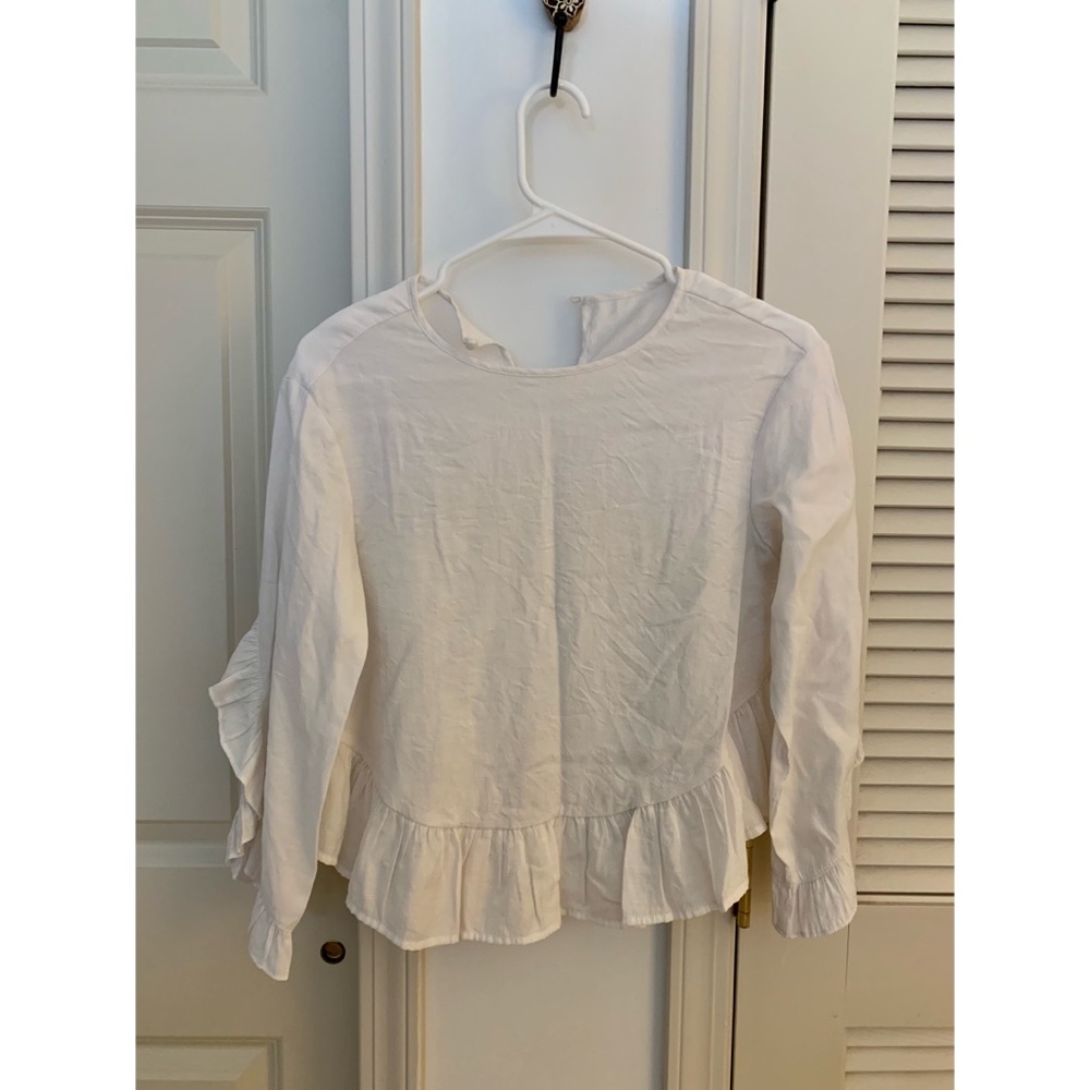 White ruffle sleeves top Size S from SHEIN